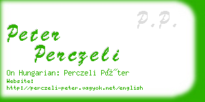 peter perczeli business card